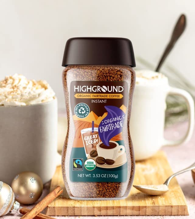 Highground Organic Instant Regular Coffee, 3.53 Oz