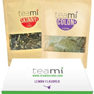 Teami® 30-Day Detox Tea Pack: All-Natural Teatox Kit with Teami Skinny & Teami Colon Cleanse Loose Leaf Herbal Teas (Lemon)