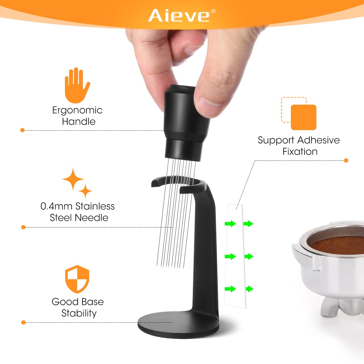 Aieve WDT Tool Espresso Distribution Tool, 0.4mm