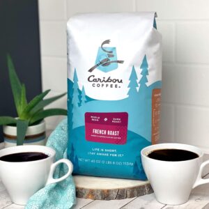 Caribou Coffee, Dark Roast Whole Bean Coffee - French Roast 40 Ounce Bag