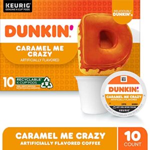Dunkin’ Caramel Me Crazy Flavored Coffee, 10 Keurig K-Cup Pods