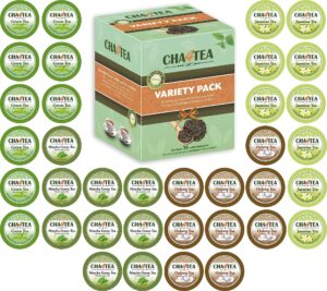 cha4tea 36-count assorted green tea for keurig k-cup brewers (matcha green tea, green tea, jasmine /oolong green tea)
