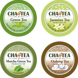 Cha4TEA 36-Count Assorted Green Tea for Keurig K-Cup Brewers (Matcha Green Tea, Green Tea, Jasmine /Oolong Green Tea)