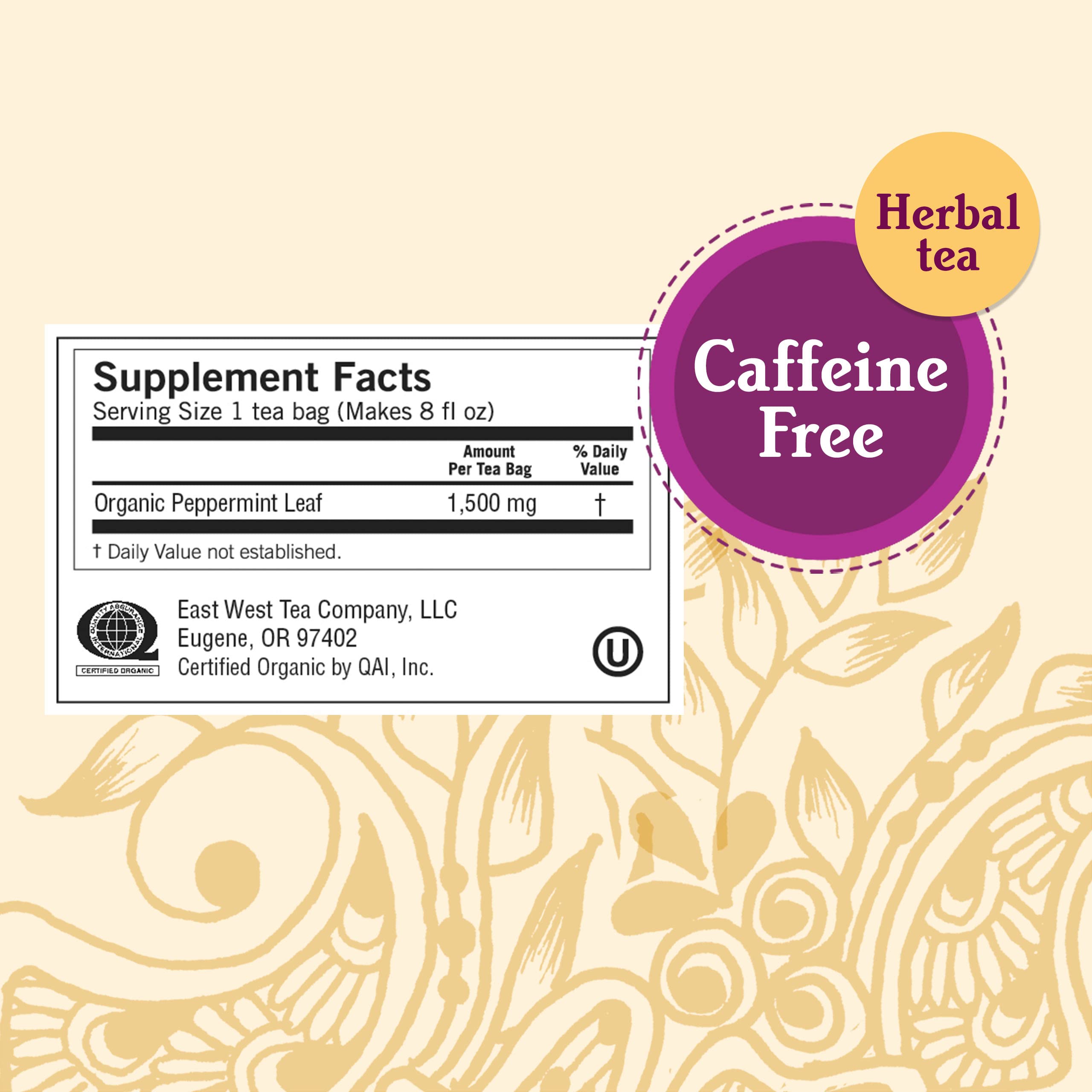 Yogi Tea - Purely Peppermint Tea (6 Pack) - Supports Healthy Digestion - Caffeine Free - 96 Organic Herbal Tea Bags