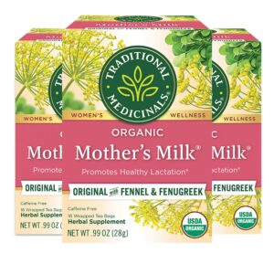 traditional medicinals mother's milk, women's tea, organic, 16 ct (pack - 3)