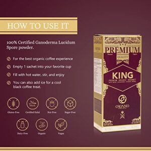 ORGANO King of Coffee, 100% Certified Ganoderma Lucidum (25 Sachets)
