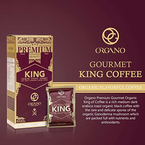 ORGANO King of Coffee, 100% Certified Ganoderma Lucidum (25 Sachets)