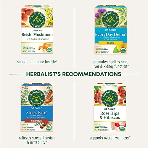 Traditional Medicinals Organic Nettle Leaf Herbal Tea, Supports Joint Health & Overall Wellness, (Pack of 1) - 16 Tea Bags