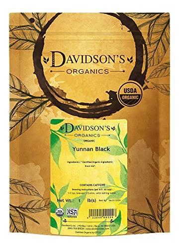 Davidson's Organics, Yunnan Black, Loose Leaf Tea, 16-Ounce Bag