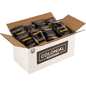 colonial coffee packets, pre ground coffee packs, signature breakfast blend medium roast, bulk single pot bags for drip coffee makers, (2.5 oz bags, pack of 32)