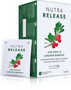 nutrarelease - kidney tea | bloated stomach tea – includes uva ursi, dandelion & nettle - assist with water retention & digestion - 20 enveloped tea bags - by nutra tea - herbal tea