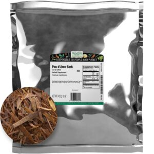 frontier co-op pau d'arco bark, cut & sifted, kosher, non-irradiated | 1 lb. bulk bag | tabebuia impetiginosa (mart. ex dc.)