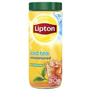 lipton iced tea mix, black tea, unsweetened iced tea, decaf tea, makes 30 quarts(pack of 6)