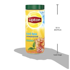 Lipton Iced Tea Mix, Black Tea, Unsweetened Iced Tea, Decaf Tea, Makes 30 Quarts(Pack of 6)