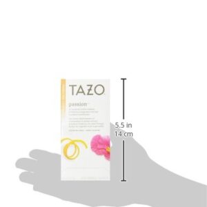 TAZO Passion Enveloped Hot Tea Bags Herbal, Caffeine Free, Non GMO, 20 count (Pack of 6)