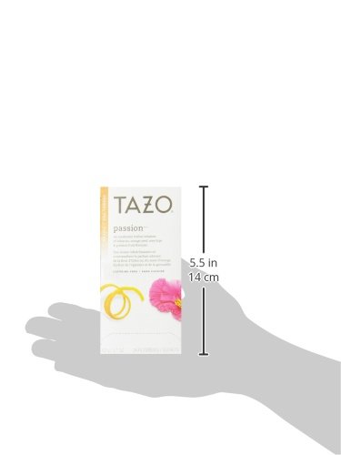 TAZO Passion Enveloped Hot Tea Bags Herbal, Caffeine Free, Non GMO, 20 count (Pack of 6)