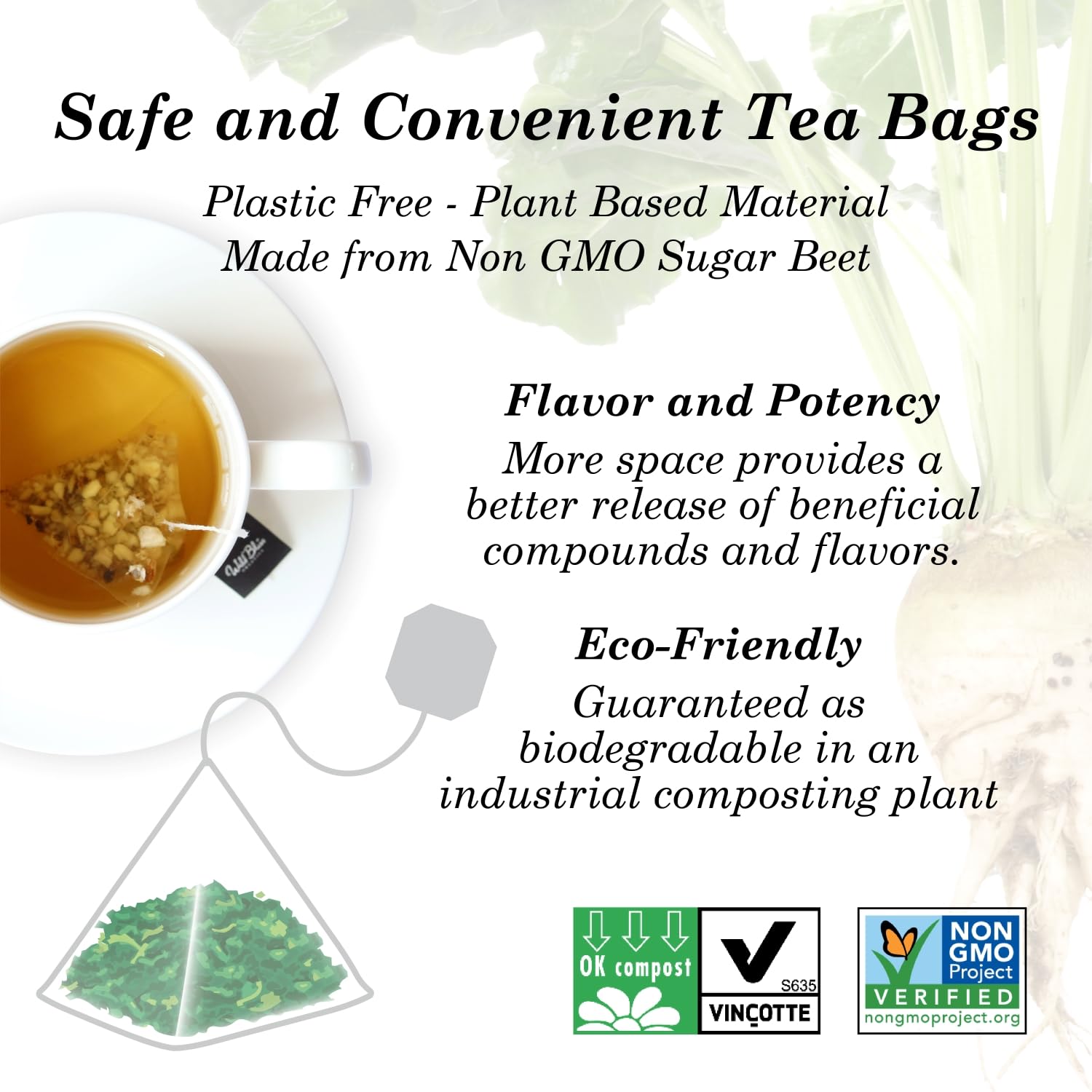 Organic Wild Burdock Root Tea - Caffeine Free Herbal Detox Support - Pharmacopoeia Quality - 25 Plant Based Tea Bags