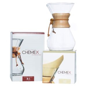 chemex bundle - 8-cup classic series - 100 ct square filters - exclusive packaging