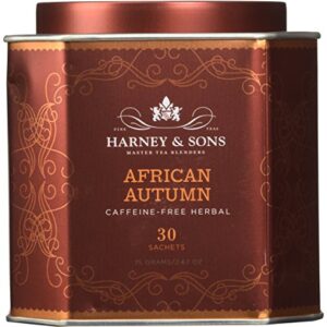 Harney & Sons African Autumn, Herbal Rooibos Tea with Hibiscus, Cranberry, and Orange | 30 sachets, Historic Royal Palaces Collection