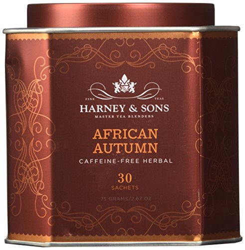 Harney & Sons African Autumn, Herbal Rooibos Tea with Hibiscus, Cranberry, and Orange | 30 sachets, Historic Royal Palaces Collection