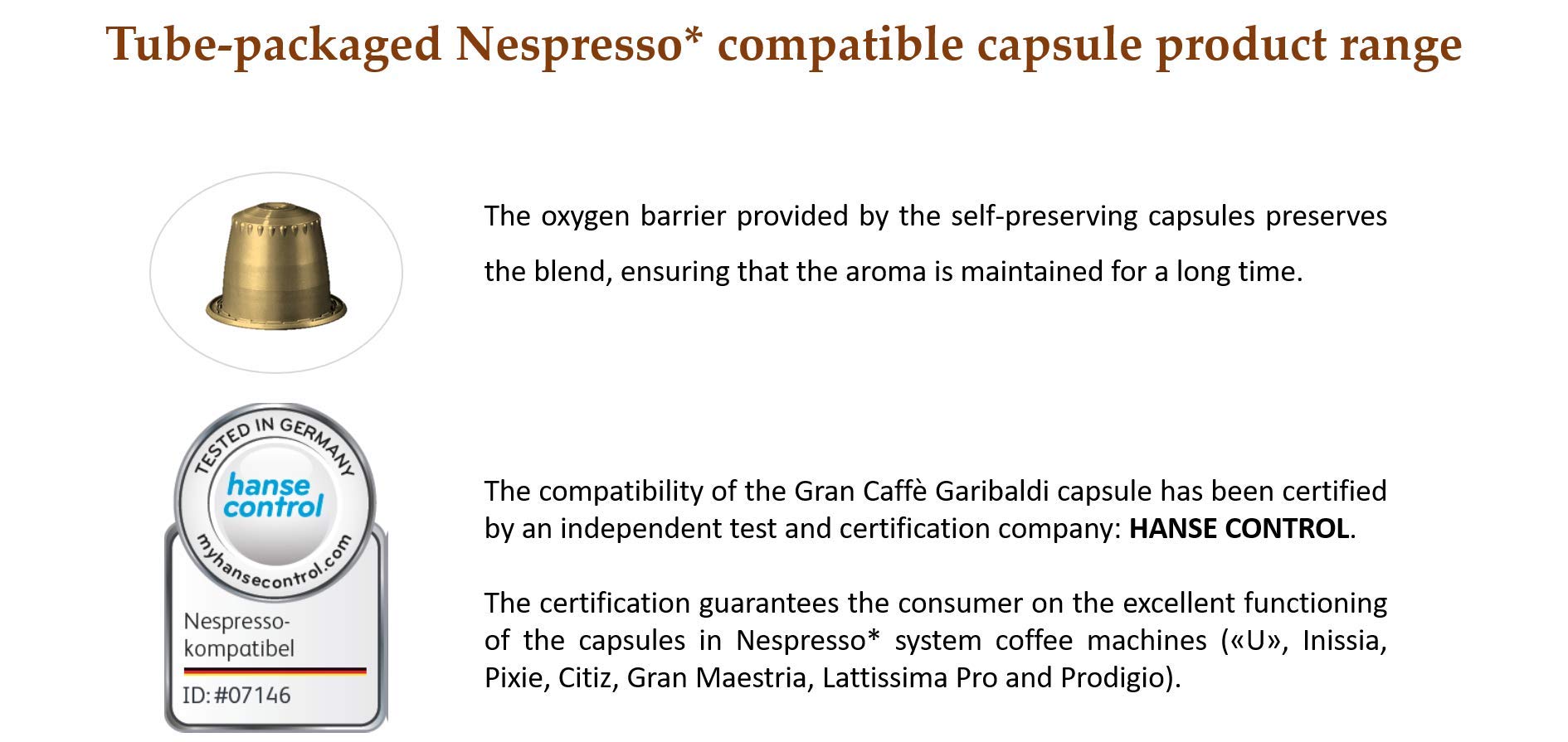 Gran Caffè Garibaldi Nespresso* compatible capsules (Variety Pack, 60 Count)