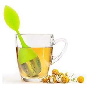 Bekith Tea Infuser - Set of 7 Silicone Handle Stainless Steel Strainer Drip Tray Included - Loose Tea Steeper - Best Tea Infuser for Loose Leaf or Herbal Tea