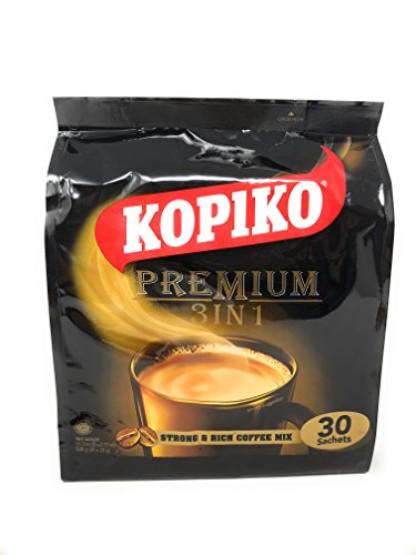 2 Packs Kopiko 3 in 1 Instant Coffee, 21.2 oz, (30 Sachets)