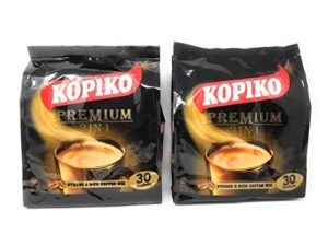 2 packs kopiko 3 in 1 instant coffee, 21.2 oz, (30 sachets)