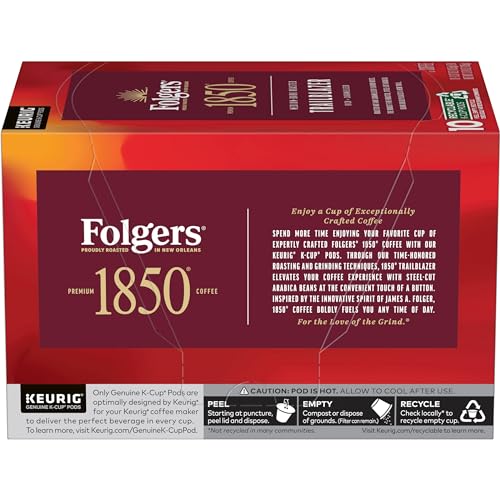 Folgers 1850 Trailblazer Medium-Dark Roast Coffee, 60 Keurig K-Cup Pods