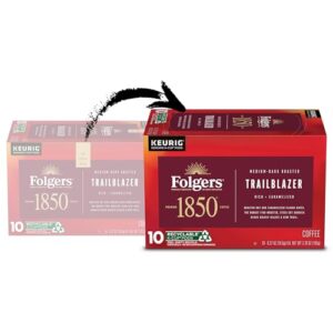 Folgers 1850 Trailblazer Medium-Dark Roast Coffee, 60 Keurig K-Cup Pods