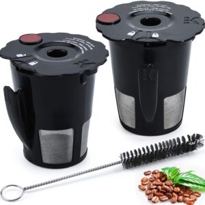 My K Cup Reusable Coffee Pods Filter Fit for Keurig 2.0 K200 K250 K300 K350 K400 K450 K460 K475 K500 K550 K560 K575 Brewers Pack of 2 119367 with Cleaning Brush SIZE:2.5 * 2.4