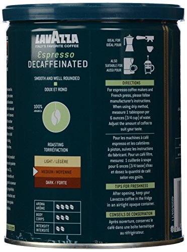 Lavazza Espresso Decaffeinated Ground Coffee, 8 oz