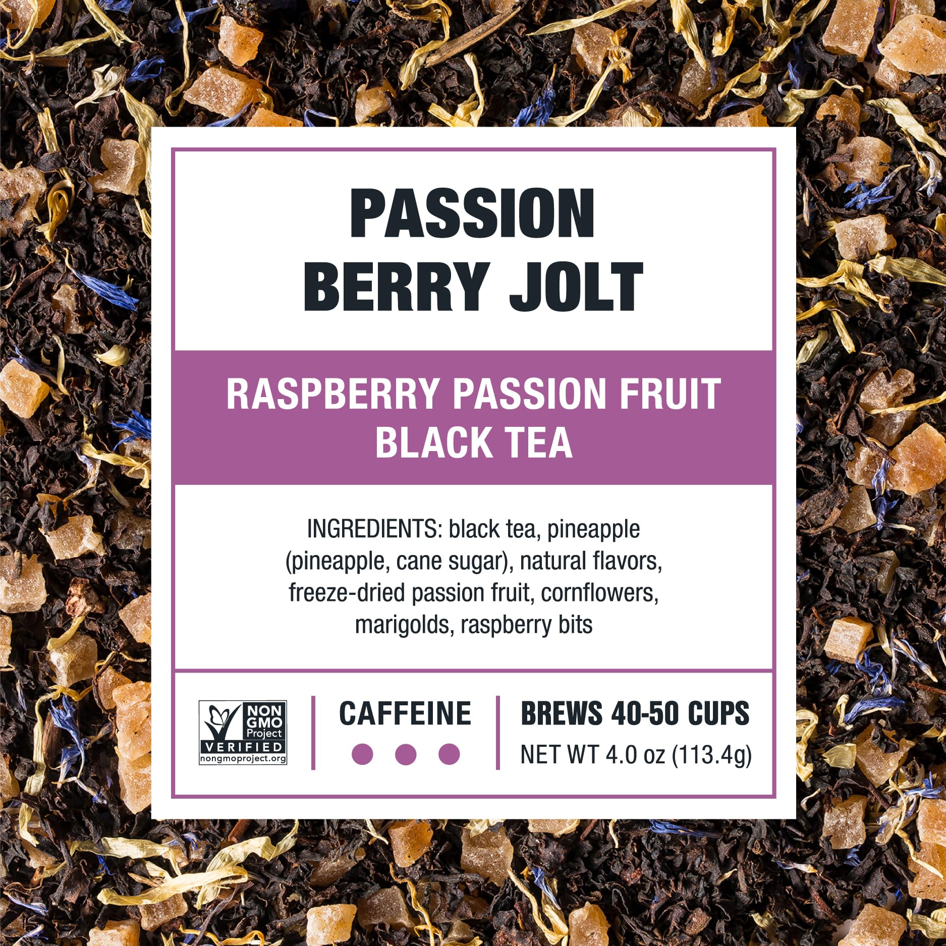 Tiesta Tea - Passion Berry Jolt, Raspberry Passion Fruit Black Tea, Premium Loose Leaf Tea Blends, Caffeinated Black Tea, Make Hot or Iced Tea & Brews Up to 50 Cups - 4 Ounce Refillable Tin