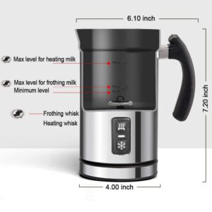 Secura Electric Milk Frother, Automatic Milk Steamer Warm or Cold Foam Maker for Coffee, Cappuccino, Latte, Stainless Steel Milk Warmer with Strix Temperature Controls