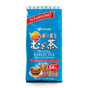ito en mugicha roasted barley tea, 54 count tea bags, caffeine free