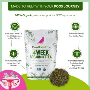 PCOS Spearmint Organic Tea helps hormone balance, reduce unwanted hair, clear acne, healthy skin (1pack)