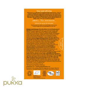 Pukka Tea Variety Pack, Organic Herbal Tea Bags, Five Flavors; Elderberry & Echinacea, Lemon, Ginger & Manuka Honey, Night Time, Three Mint and Detox, (Pack of 3), 60 Tea Bags