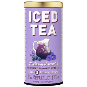 the republic of tea beautifying botanicals® beauty blueberry lavender herbal iced tea bags (8 count)
