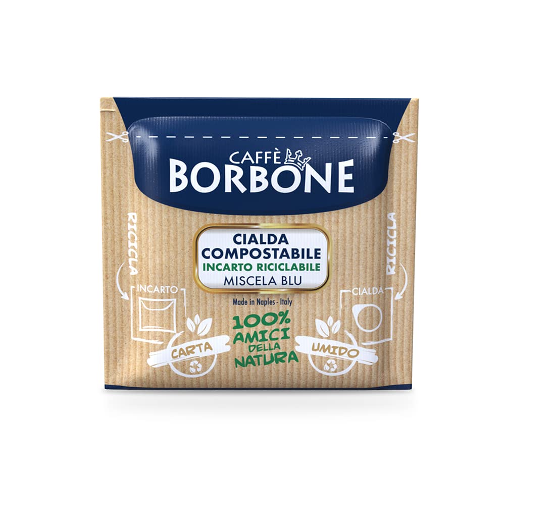 Caffe Borbone 150 Single Served Espresso Coffee Pods, Blue Blend with Refined Taste, Powerful Character and Intense Aroma, Roasted and Freshly Packaged in Italy