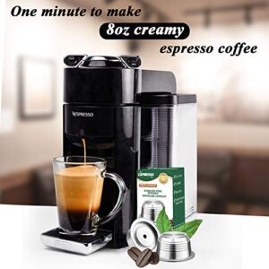 CAPMESSO Coffee Capsule, Reusable Vertuoline Pod Refillable Vertuo Capsules Stainless Steel Compatible with Vertuoline Machine GCA1 and Delonghi ENV135S (8OZ-Coffee Cup)