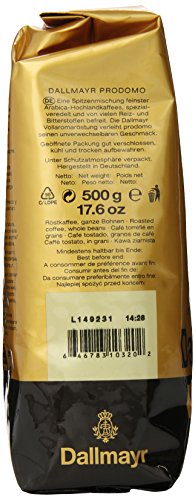 Dallmayr Gourmet Coffee, Prodomo (Whole Bean), 1.1 Pound (Pack of 2)