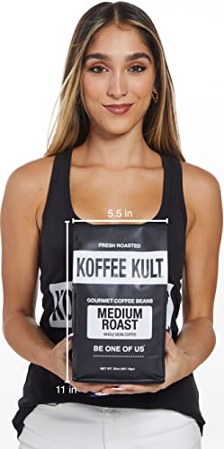 Koffee Kult Koffee Kult Medium Roast Smooth and Flavorful Medium Roast Coffee Beans- Perfect for a Relaxing Cup Anytime (Medium Roast, 32oz)