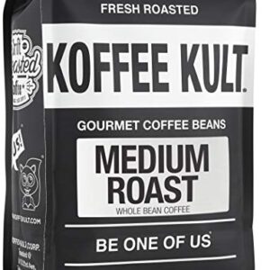 Koffee Kult Koffee Kult Medium Roast Smooth and Flavorful Medium Roast Coffee Beans- Perfect for a Relaxing Cup Anytime (Medium Roast, 32oz)