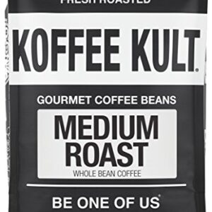 Koffee Kult Koffee Kult Medium Roast Smooth and Flavorful Medium Roast Coffee Beans- Perfect for a Relaxing Cup Anytime (Medium Roast, 32oz)