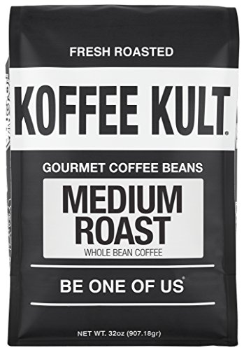 Koffee Kult Koffee Kult Medium Roast Smooth and Flavorful Medium Roast Coffee Beans- Perfect for a Relaxing Cup Anytime (Medium Roast, 32oz)