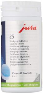 jura 2-phase cleaning tablets for fully automatic coffee machines, 25 count