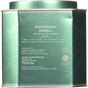 Harney & Sons Peppermint Herbal Tea in Sachets, Caffeine-Free Herbal, 30 Sachets