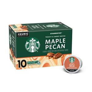 starbucks coffee k-cup pods—maple pecan flavored coffee—naturally flavored—100% arabica—1 box (10 pods)