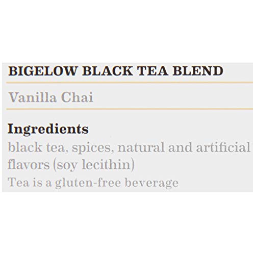 Bigelow Vanilla Chai Tea Bags 28-Count Box (Pack of 1) Black Tea Bags with Spices and Vanilla Flavor Rich in Antioxidants