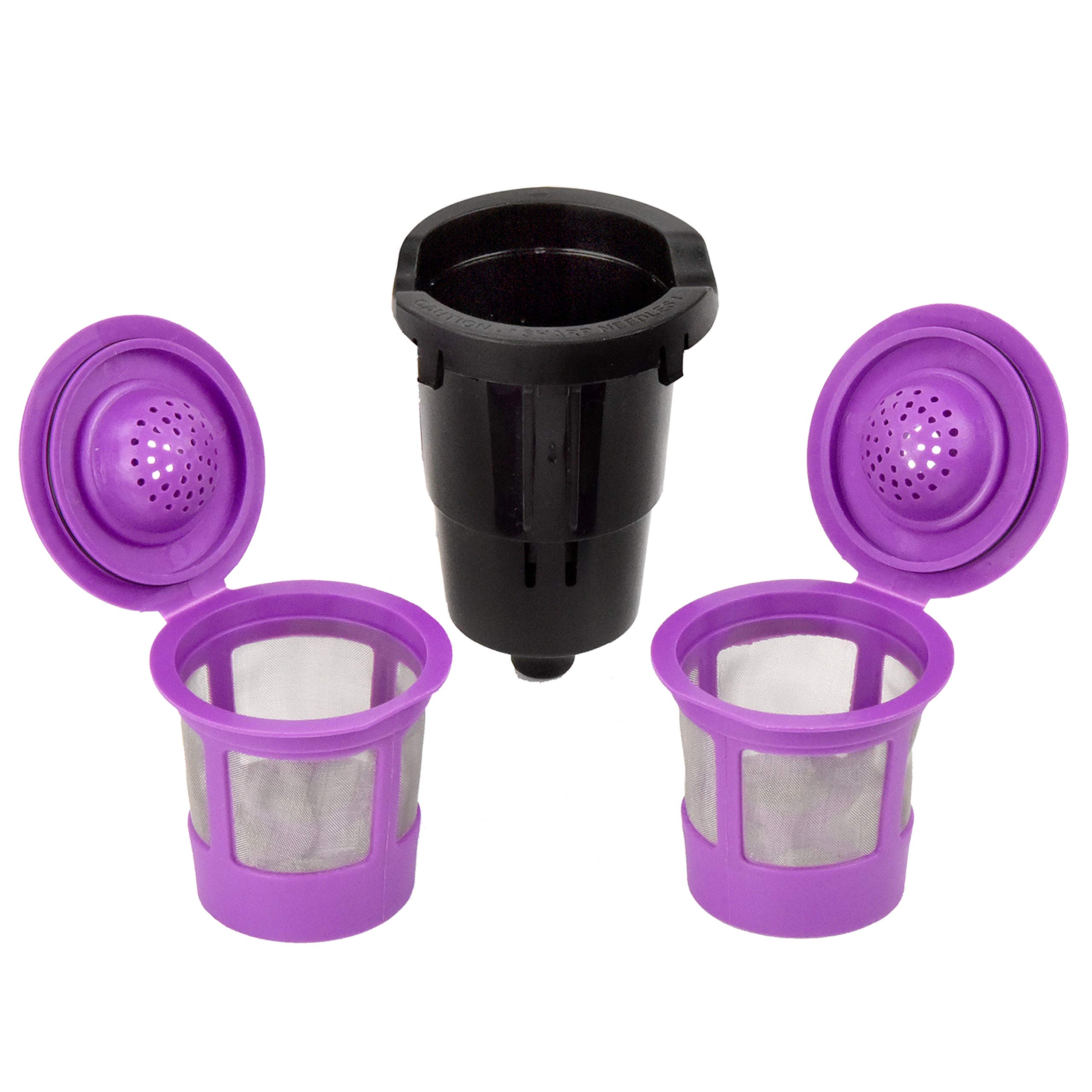 Keurig Mini Reusable K cup with Adapter - Durable And Easy To Use - Keurig Mini Plus Reusable K cup (Pack of 2 + Adapter)